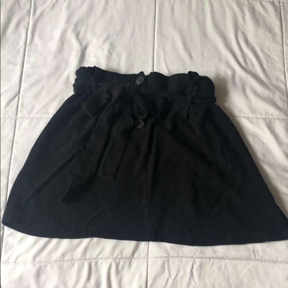 Black mini skirt